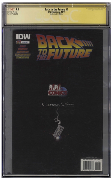 ''Back to the Future'' Cast-Signed Comic #1, Graded 9.8 With Powerful Variant Cover -- Signed by 6 Cast Members Including Michael J. Fox and Christopher Lloyd
